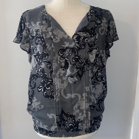 Apt. 9 Flutter Sleeve Blouson Blouse - Picture 1 of 10